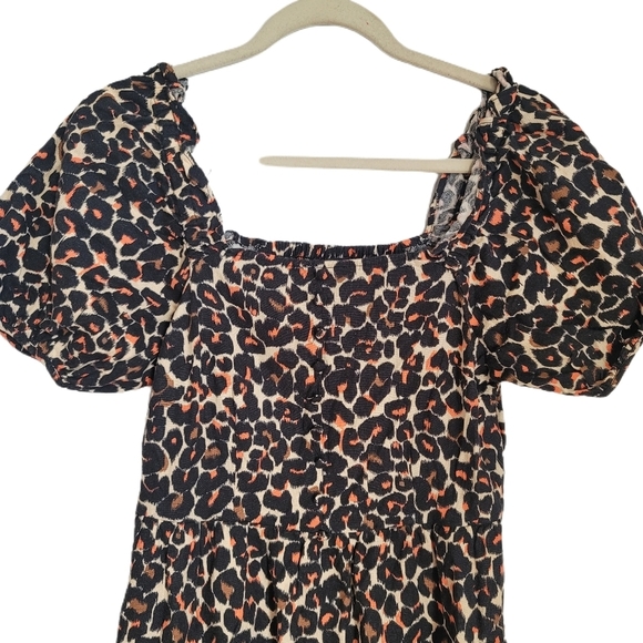Who What Wear Dress Womens XS Leopard Print Short Sleeve - Picture 4 of 10